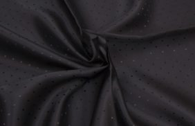 ткань подкладочная поливискоза twill, 90гр/м2, 52пэ/48вкс, 146см, черный жаккард точка/s580, (50м) k купить в Перми.