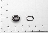 люверсы стальные овальные цв черный никель 5мм (уп ок.500шт) купить по цене 0.58 руб - в интернет-магазине Веллтекс | Пермь

