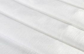 ткань шторная шанзелизе 170 гр/м2 280 см однотонная белый/s501 купить в Перми.